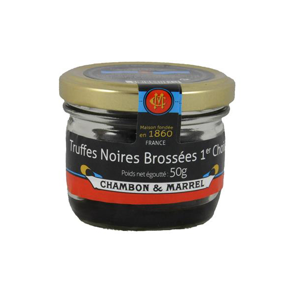 TRUFFES NOIRES BROSSÉES 1ER CHOIX TUBER MELANOSPORUM 50G