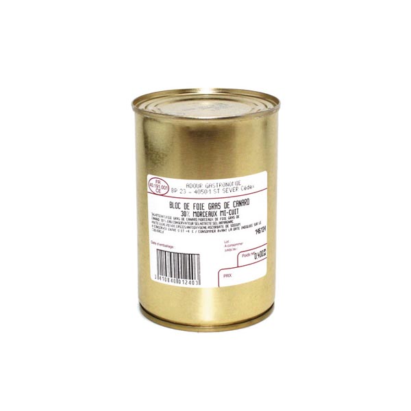 BLOC DUCK FOIE GRAS 30% MORCEAUX 400G